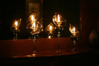 Candles on Mantle